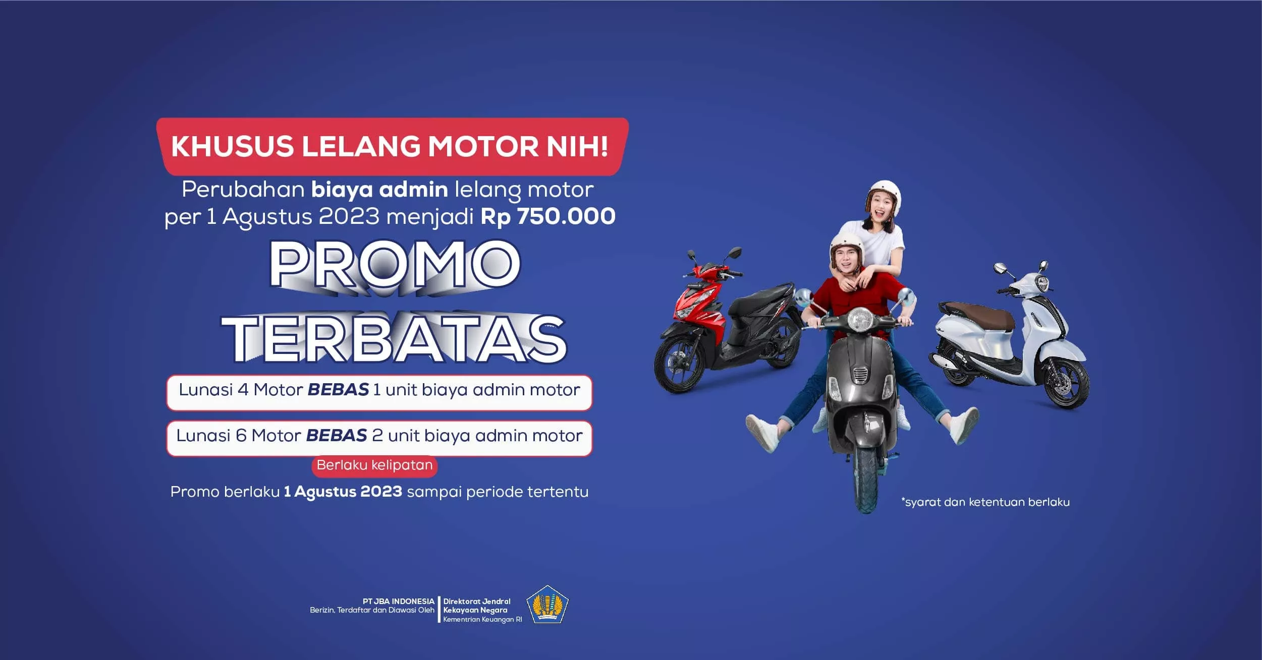 News picture Lelang Merdeka di JBA Indonesia! Nikmati Bebas Biaya Admin dengan Pembelian Motor di Balai Lelang JBA Indonesia