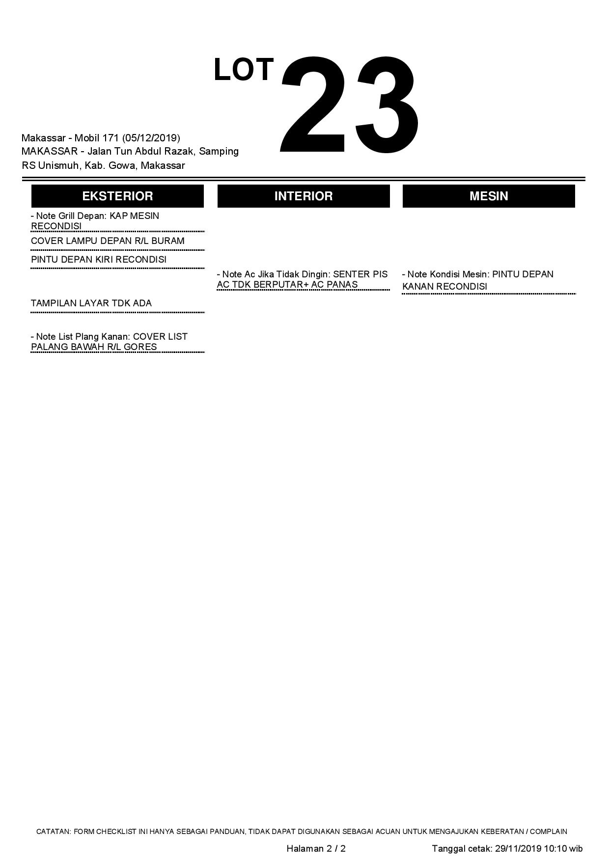 TOYOTA AVANZA VELOZ Lelang Mobil PT JBA Indonesia